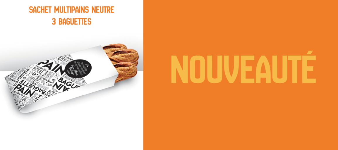 Nouveauté - Sachet neutre - 3 baguettes 